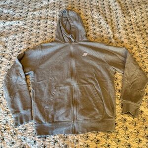 Nike Light Gray Zip Up Hoodie / Jacket